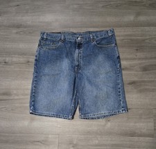 Vintage Levis 550 Relaxed Fit Denim Shorts Mens Size 42 Medium Wash Blue USA
