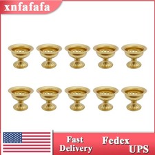 10pcs Metal Bright Gold Vase Wedding Party Decoration Mini Sized 12cm/4.7Inch