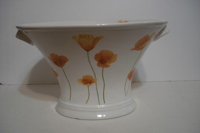 Pfaltzgraff The Sunshine Collection Yellow Poppy Sculpted Basket