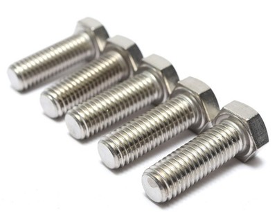 1/2''-13 x 1-3/4'' Stainless Steel Fully Threaded Hex Bolts, 5pcs