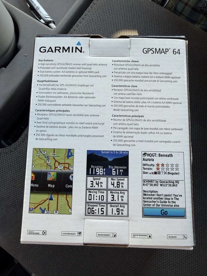 Garmin GPSMAP 64 GPS y GLONASS Receptor Dispositivo Portátil Senderismo Navegador Nuevo en Caja Foto 2 de 4
