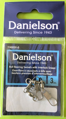 Danielson Ball Bearing Swivels Interlock Snaps Saltwater Freshwater Multi Sizes