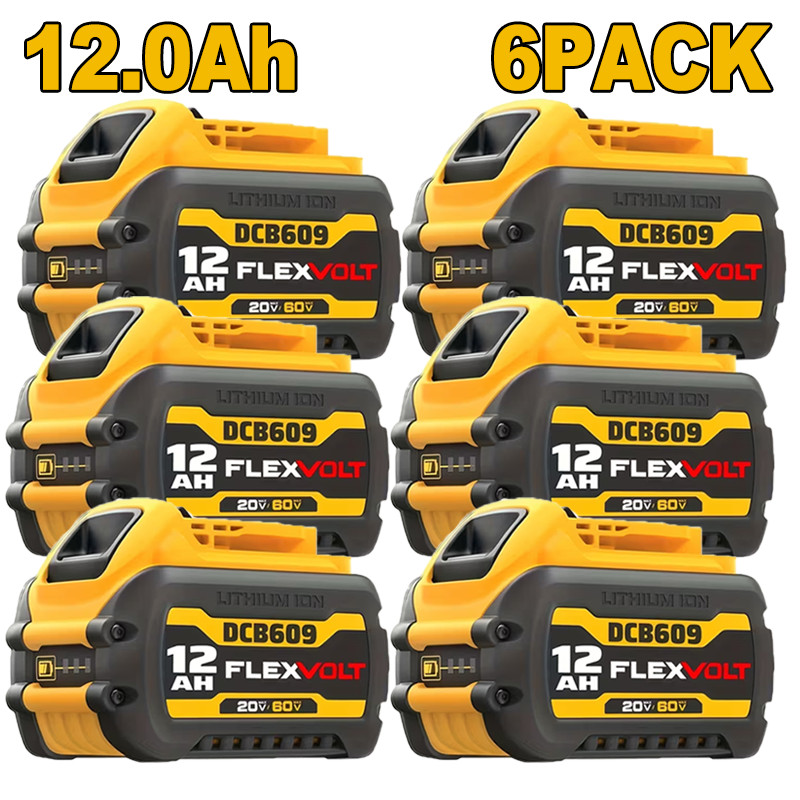4Pack 12.0Ah 20V/60V FlexVolt Battery - For DEWALT DCB609 DCB612 DCB606-2 Tools