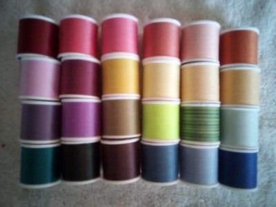 24 Coats & Clark All Purpose Thread~135 Yd ea~Polyester~Various Colors~Lot A