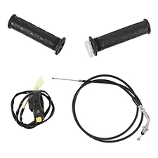Throttle Cable 7/8" 22mm Handlebar Grip Throttle Cable Kill Switch Set For 