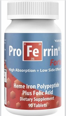 Proferrin Forte-12mg of high Absorbing Heme Iron Polypeptide BB: 02/2026 30 Tabl