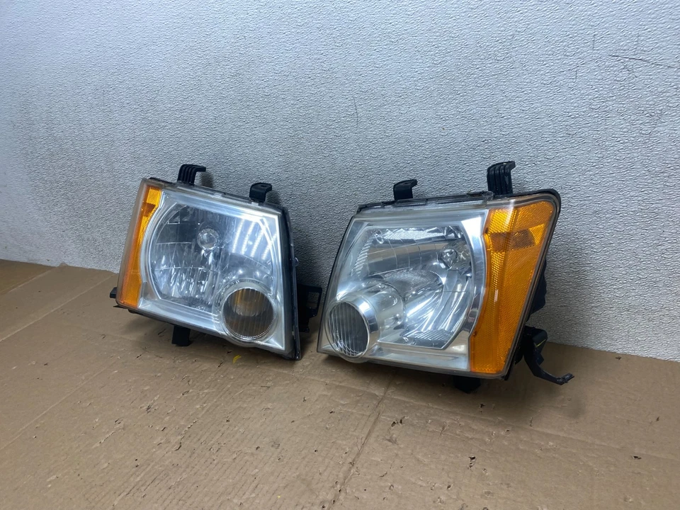 2005-2015 Nissan Xterra Driver Left+Right Side Set Headlights OEM T5727 DW - Image 2 of 4
