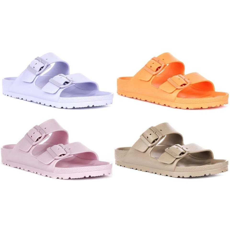 Sandales Pour Femmes Birkenstock Arizona Eva À Deux Sangles En Taupe EU 36-42 - Photo 1/1