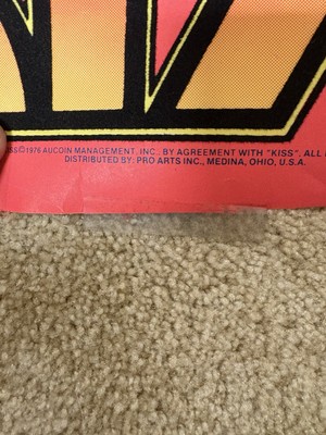 VINTAGE 1976 KISS AUCOIN POSTER WITH BLACK VELVET - GLOWS IN BLACK