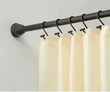 InterDesign 73181, Tension Rod, Metal, Shower Curtain Rod, 43"-75", Bronze, FS