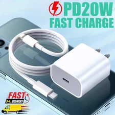 20W USB-C Fast Charger PD Adapter+Cable For iPhone 11/12/13/14 XR X Pro iPad