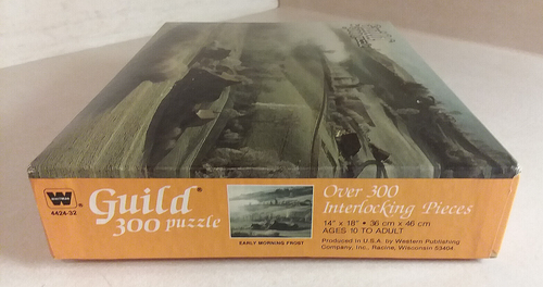 VINTAGE WHITMAN GUILD 300 JIGSAW PUZZLE FARM EARLY MORNING FROST 14X18 - NEW!!! - Picture 2 of 3