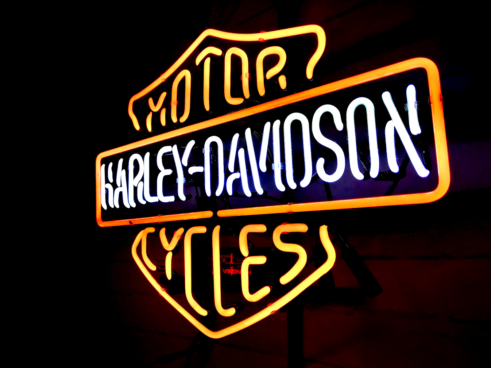 Larger 24" inches Harley Davidson Real Glass Neon Sign Racing Motor