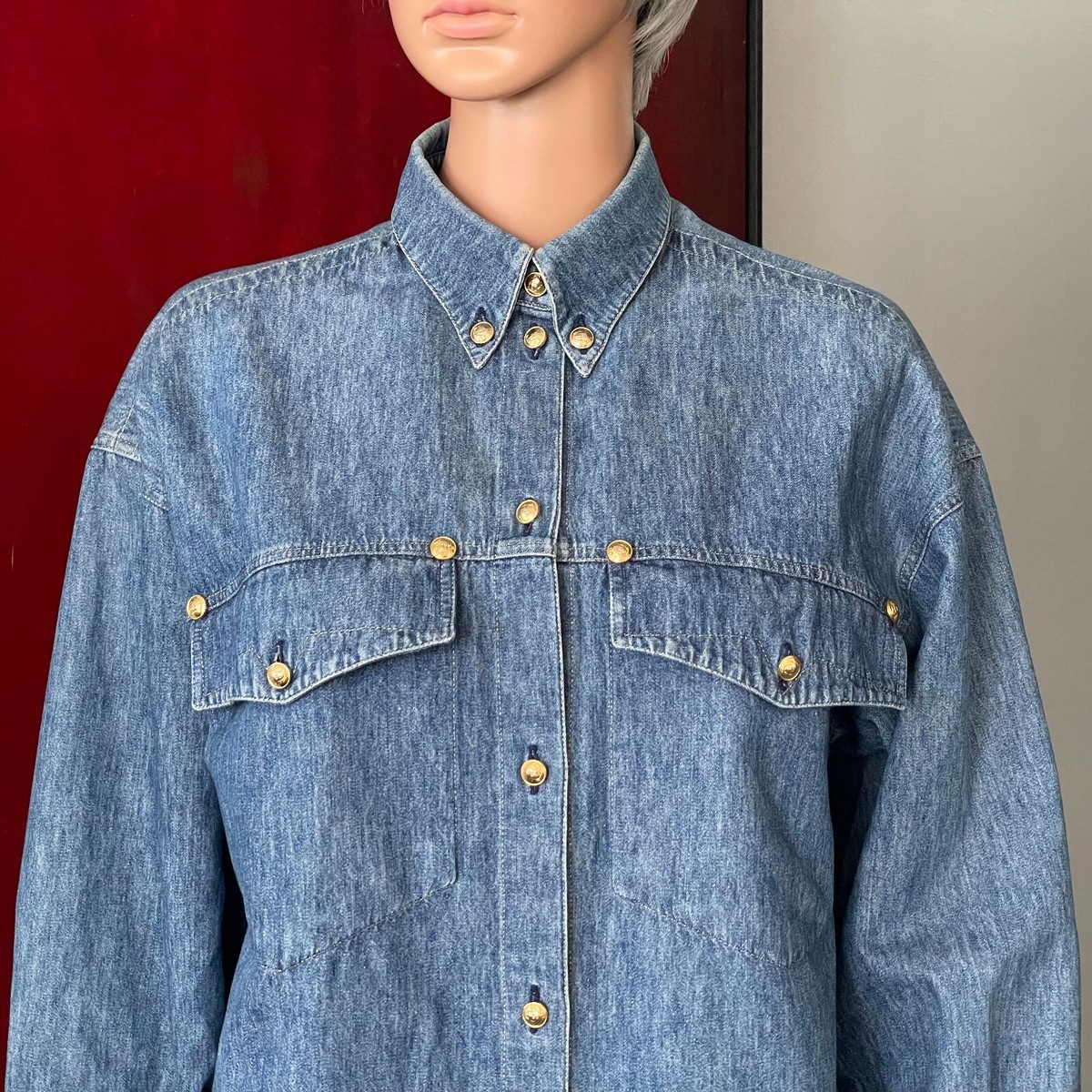 ヴィンテージ GIANNI VERSACE クリーム Vネック ニット 42 $_57.JPG?set_id=880000500F