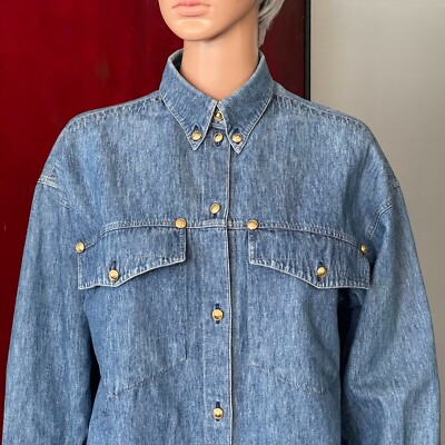 GIANNI VERSACE women's denim shirt size 42/44 from S/S 1992