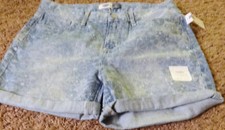 NWT GIRLS OLD NAVY FLORAL PRINT SHORTY DENIM SHORTS-SIZE 16 REGULAR-