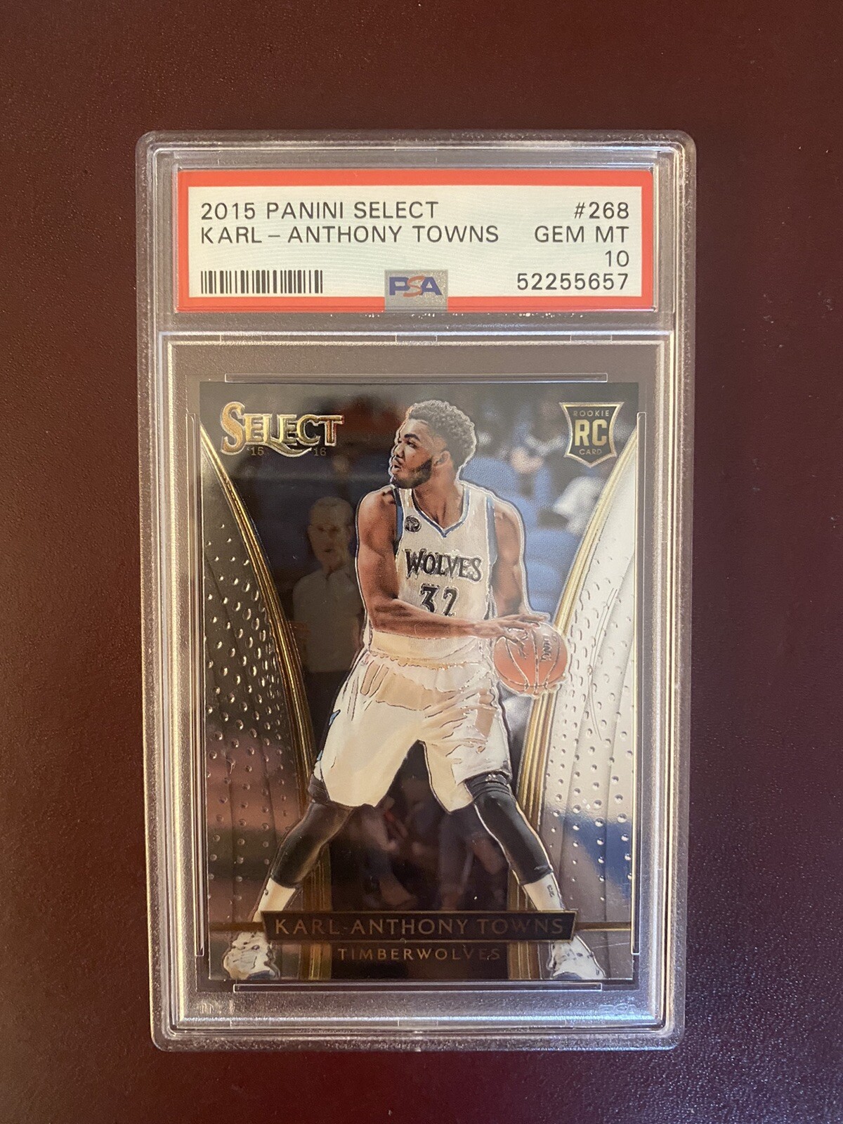 2015 Karl Anthony Towns Select Courtside PSA 10 Rookie Rc Minnesota Timberwolves