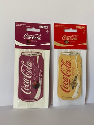 Official Coca Cola Company Cherry & Vanilla Airpure Hanging Car Air Freshener