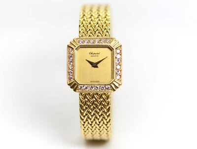 Chopard Damenarmbanduhr 750 – 18kt Gelbgold + Diamant Lünette um 1980 Vintage - Bild 1 von 4