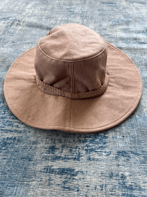 ASN Oatmeal/Tan Floppy Hat w/ Double Braided Detail FabFitFun x ASN – The Harper Oatmeal Felt Floppy Boater Hat  main image 4