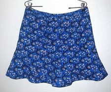 J. Crew Floral Print Ruffled Flutter Skirt Blue Short Length Spring Easter Sz 10
