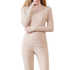 Womens Thermals Long Underwear Set Warm Base Layer Long Johns Suit Top Pants