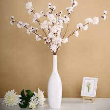 2 IVORY 42" Stem SILK ARTIFICIAL Carnation FLOWERS Sprays Wedding Party Supplies