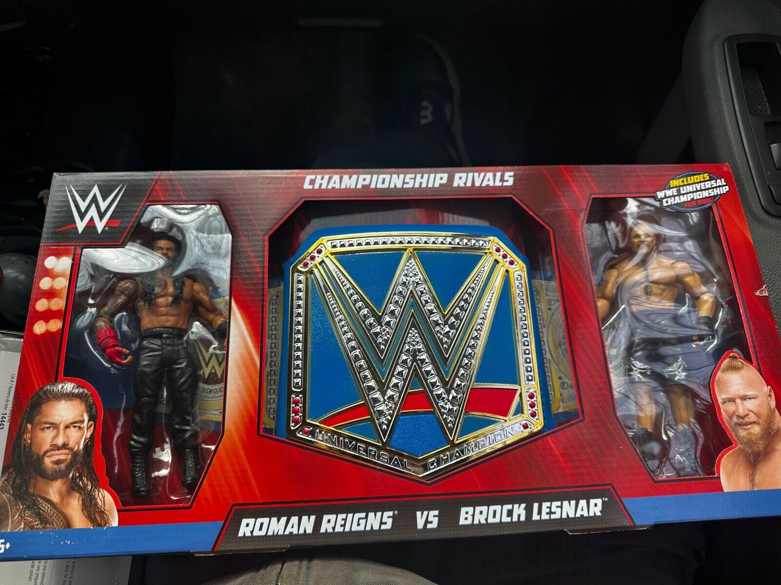 WWE Championship Rivals Playset Includes Champ Belt Roman Reigns & Brock Lesnar