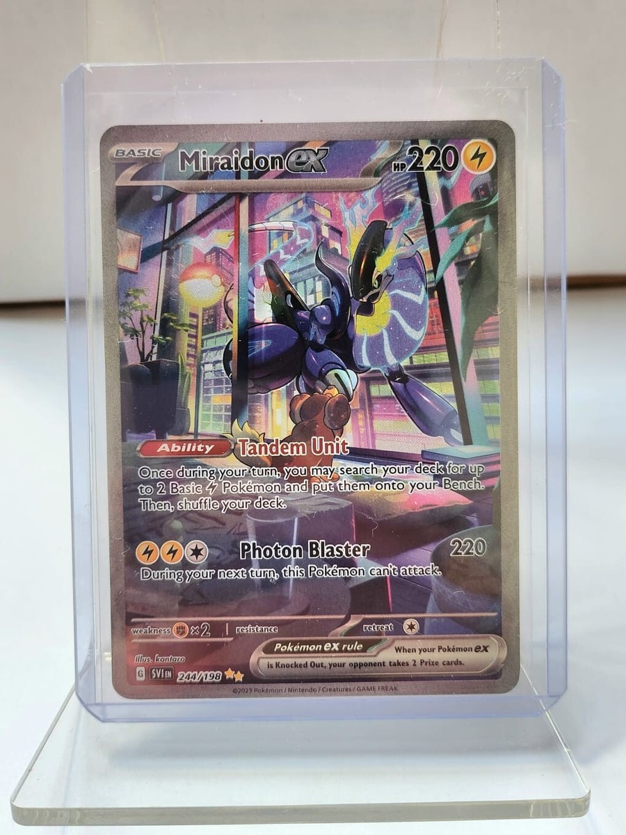 Pokémon Card Miraidon EX Secret Rare Alt Art 244/198 Scarlet