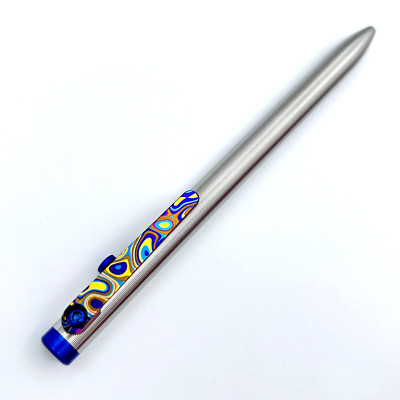 Tactile Turn - Titanium Slim Bolt Action Standard Size Pen Custom Ripple Clip