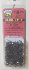 Kadee 118-25 Bulk Pack 25 Pairs SF Shelf Whisker Metal Couplers Medium Center HO