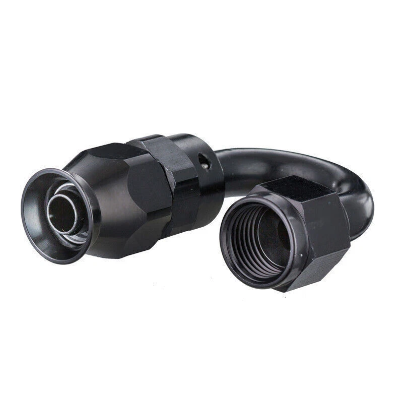 4Pcs Oil Fuel Line Hose End Fitting Adapters Kits 180°Degree AN8 Aluminum End - Image 3 of 4