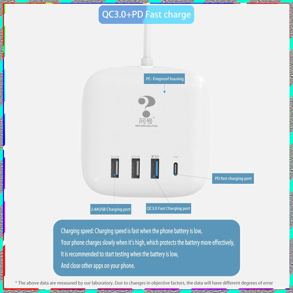 Fast 5V/3.2A multi-port USB charging hub for travel