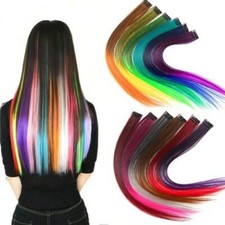 Synthetic Clip On Hair Extension 10 Colour Ombre Straight Hair Extension Clip