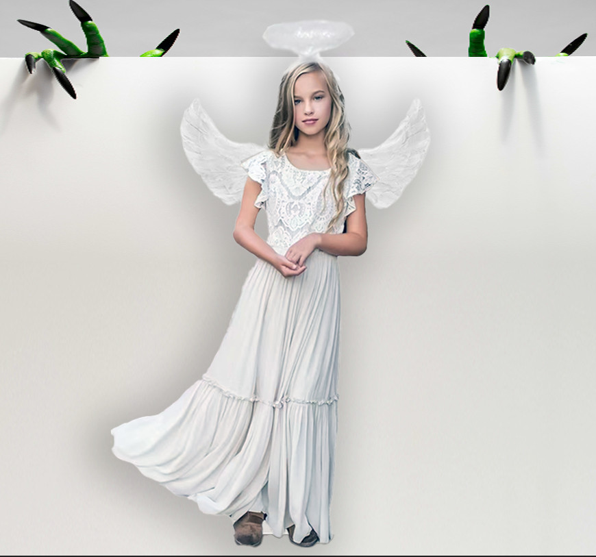 Disfraz de ángel para niñas pequeñas 3 tallas para Navidad o Halloween