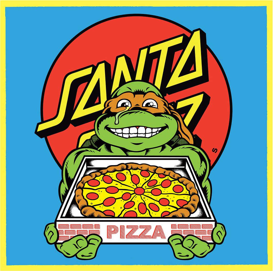 Santa cruz sticker ninja turtles weatherproof bumper vinyl decal skate cell