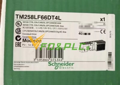 The new TM258LF66DT4L PLC programmable controller delivers fast