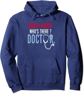 Knock Knock Who's There Doctor Trust Me I Am A Doctor Unisex Hooded Sweatshirt