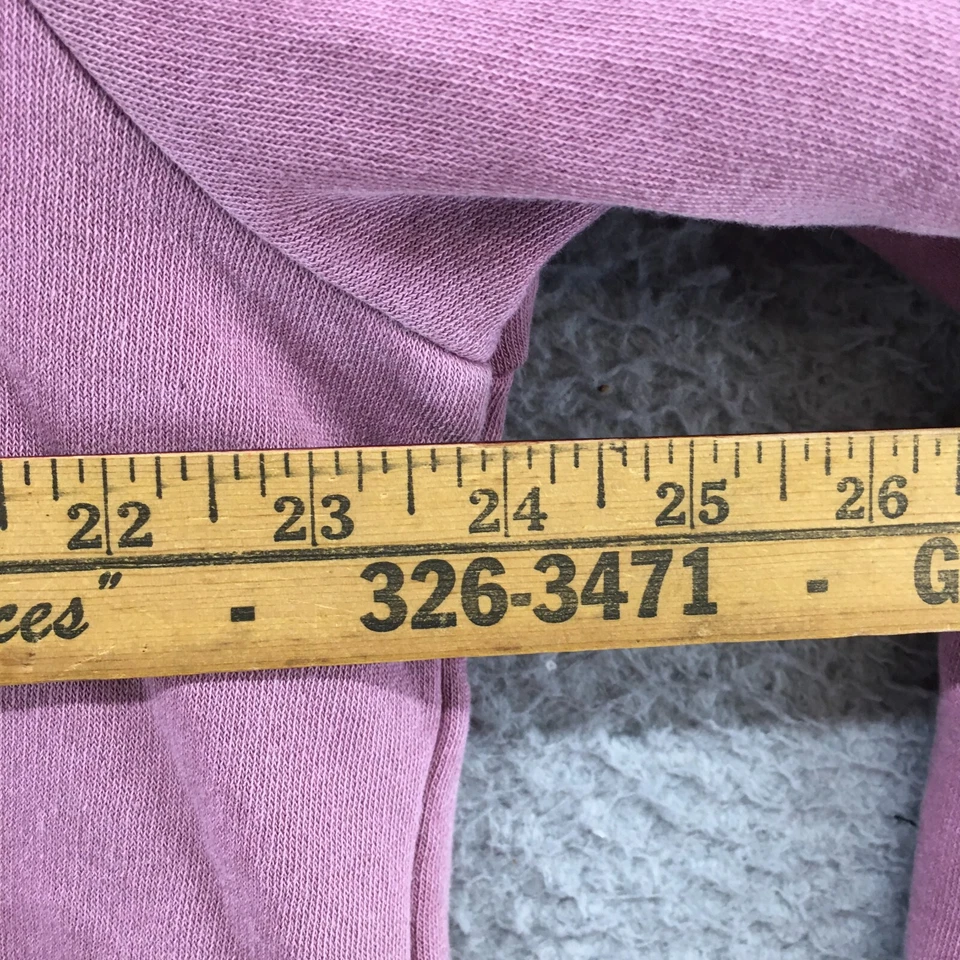 Moletom Ana forrado de lã feminino XXL roxo mistura de algodão ombreiras NOVO - Imagem 4 de 4