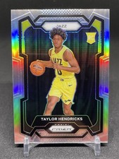 Taylor Hendricks 2023-24 Panini Prizm SILVER PRIZM Rookie Card RC #161 Utah Jazz. rookie card picture