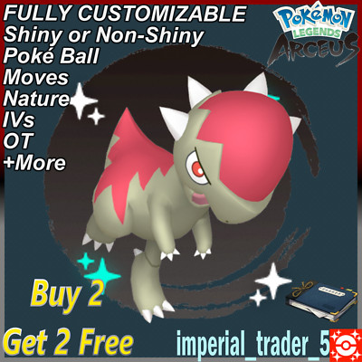 Pokémon Legends Arceus   Shiny Alpha Cranidos   W/ Best 6IV Customizable
