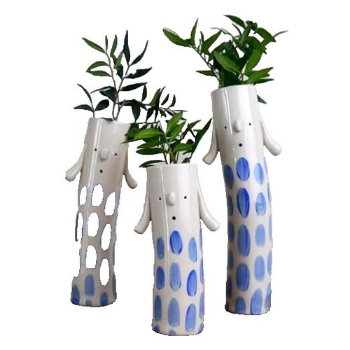 Guerlain Blue Ceramic Shalimar 100 Year Anniversary Vase - CRM 25