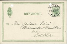 Denmark 1912 Postal Stationery Postcard HG P49 used Ganzsache Postkarte Køge