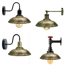 Retro Lampe Vintage Wandleuchten E27 Wandspot Metall Design 24cm Lampenschirm