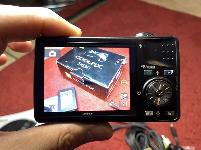 Nikon COOLPIX S630 12.0 MP Digital Camera Black w/ Box Tested