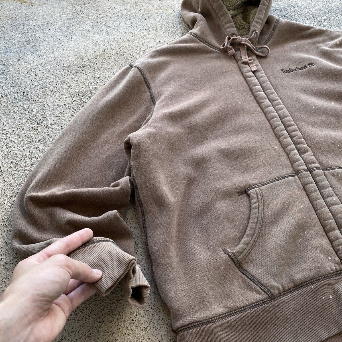CAMBER 鬼フェード　hoodie 90s Vintage Timberland thrashed sun faded camber zip hoodie 90s