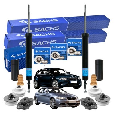 SACHS 2x STOßDÄMPFER +DOMLAGER +SERVICE-KIT HINTEN FÜR BMW 1-ER E81 3-ER E90