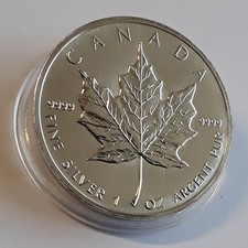 1995 CANADA $5 9999 1OZ 31g FINE SILVER MAPLE LEAF