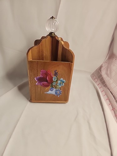 The Pioneer Woman Heritage Floral Wooden Rotating Utensil Caddy Lazy Susan