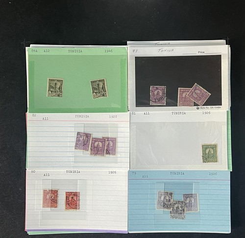 Tunisia Stamp Collection Dealer Cards $219 CV Mint & Used ZAYIX - Picture 10 of 24